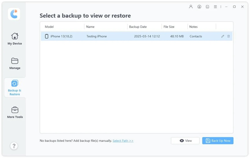 Backup and Restore Phone Data