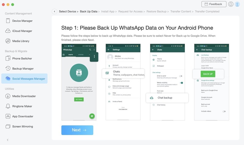 Backup und Wiederherstellung von WhatsApp Daten
