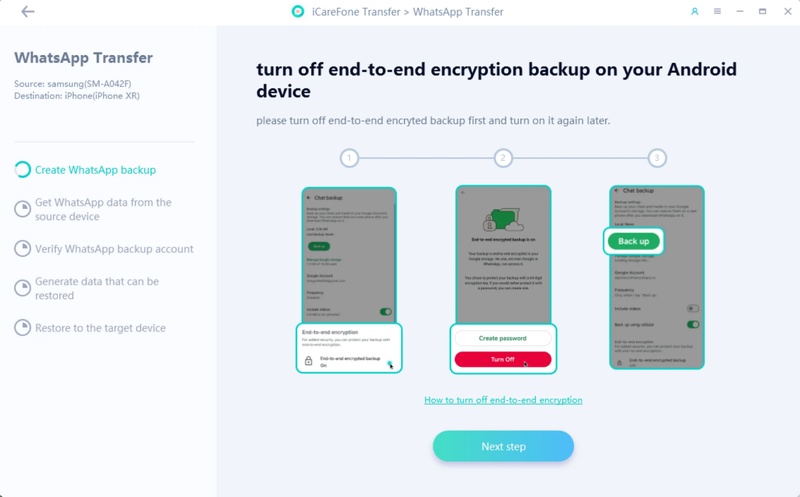 WhatsApp Verschlüsselung auf Android deaktivieren