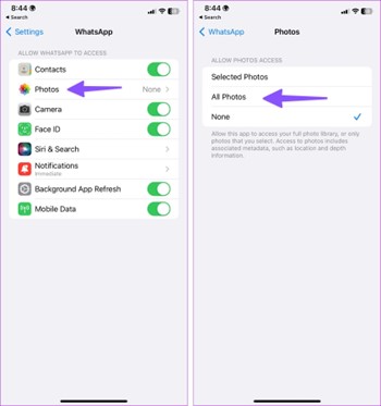 select all photos save media