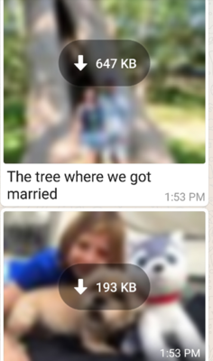 tap the blurred image