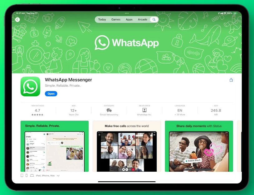 ipad için whatsapp