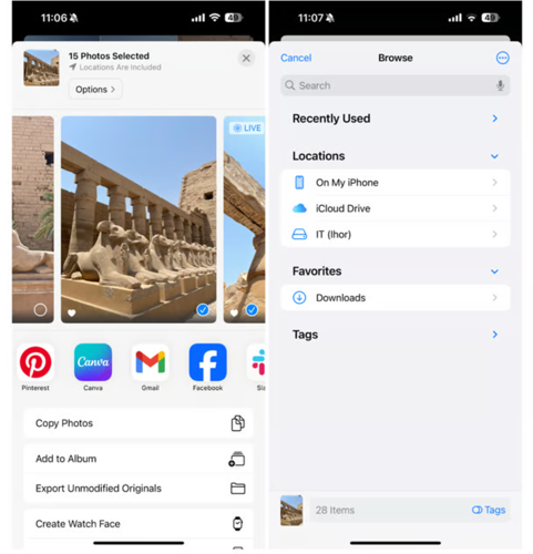 tap the share button