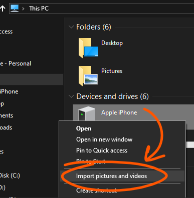 pick a folder on your pc