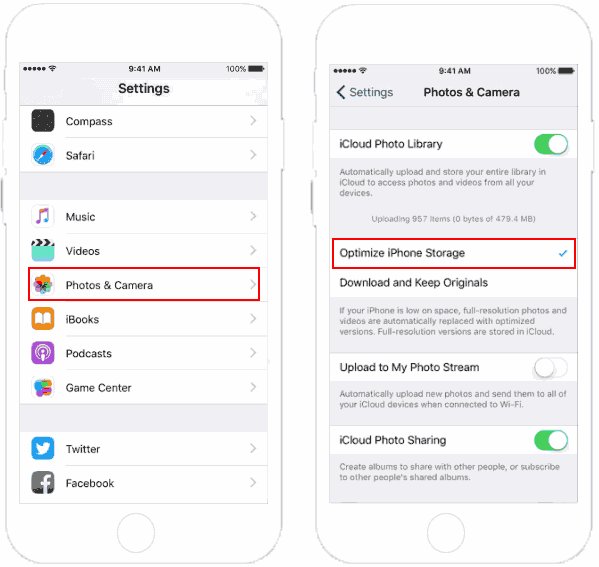optimize iphone storage