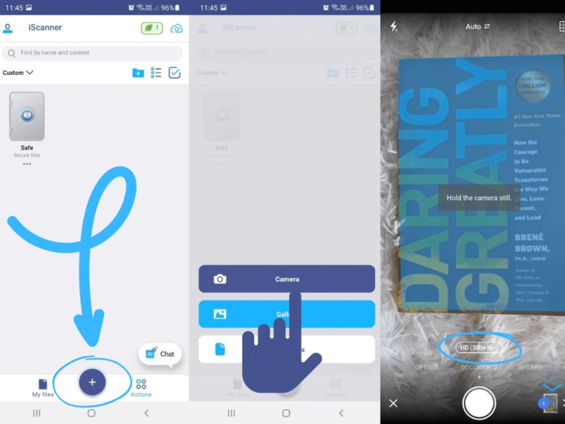 how to scan and edit a document on android