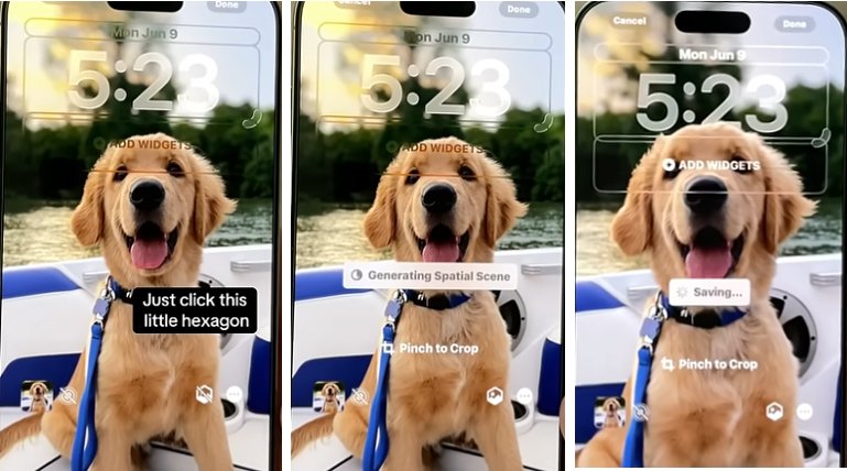 iOS 26 베타 3D 사진 배경화면