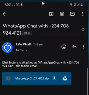 android email download zip