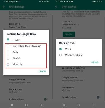 backup to googledrive