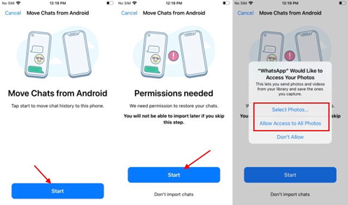 move to ios successful