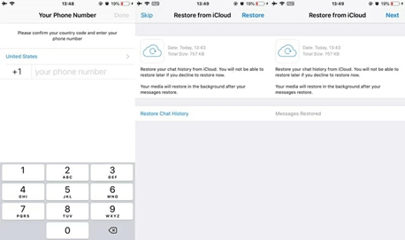 restore from icloud