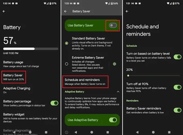 more battery settings