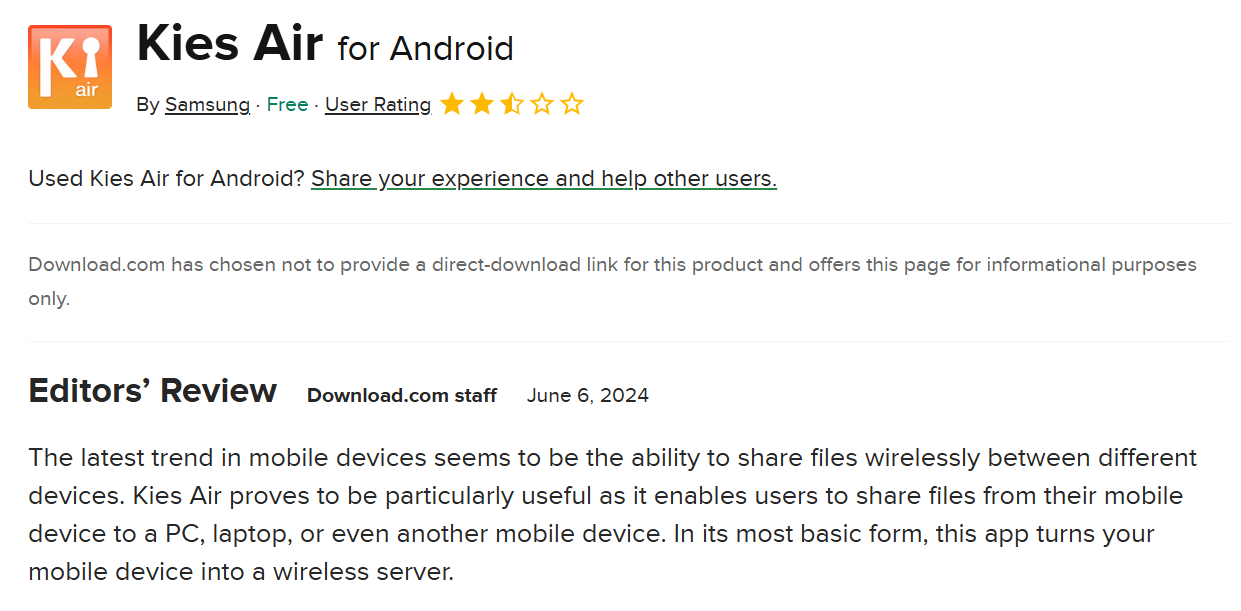 samsung kies air android