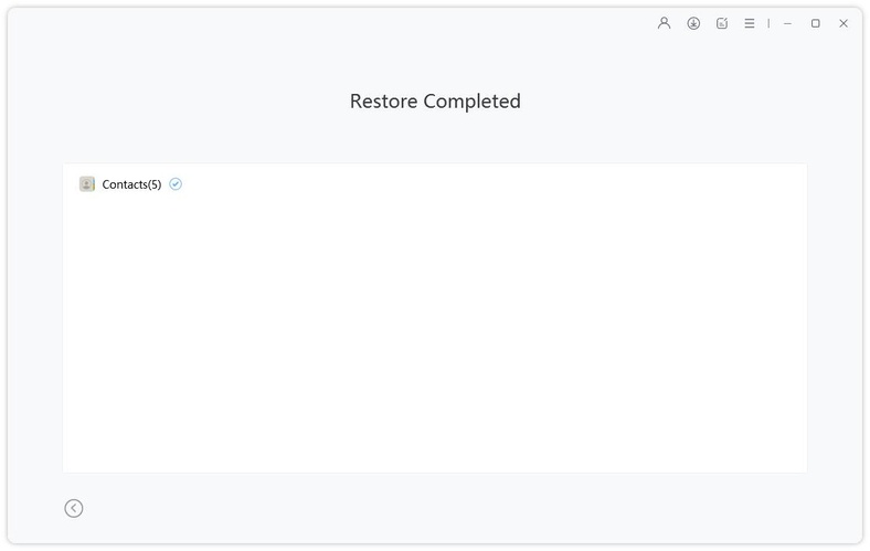 start the restore process