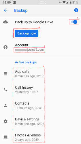 transfer android to iphone via google drive 