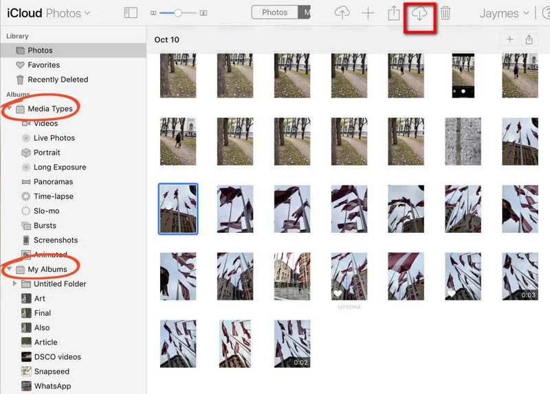 iCloud photos settings