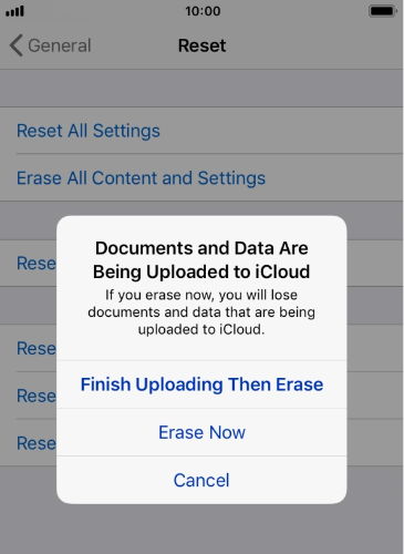 重設iPhone以使用轉移到iOS的步驟