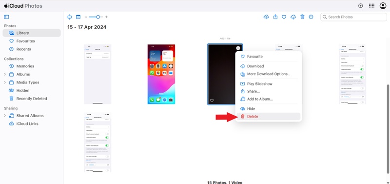 Remove Large Photos and Videos