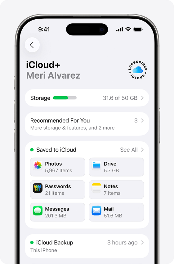 synced with icloud