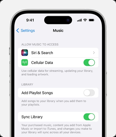 turn on sync library