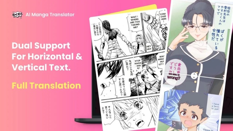 convert japanese manga to english