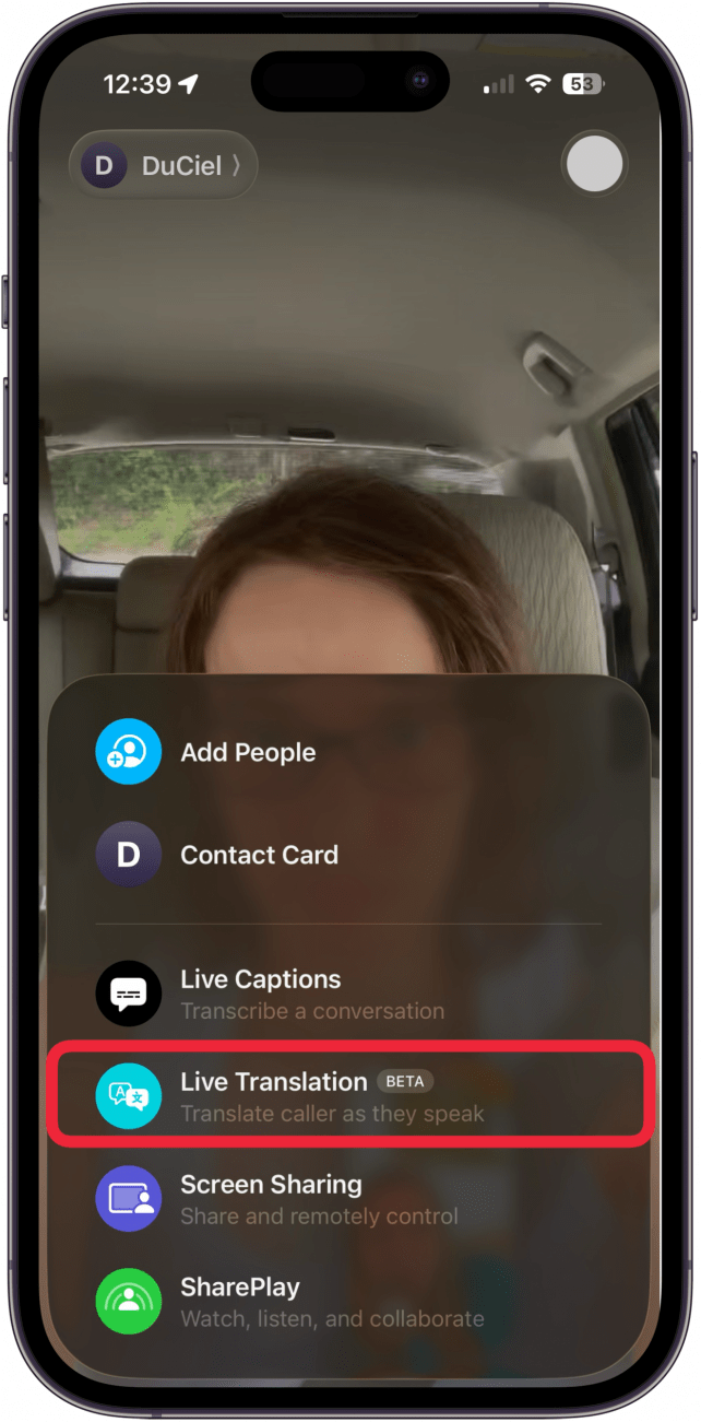 ios 26 apple live translation in facetime
