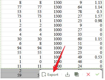 export the data picture as excel