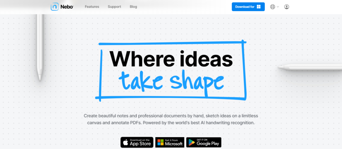 온라인 의사 필체 판독기 - MyScript Nebo