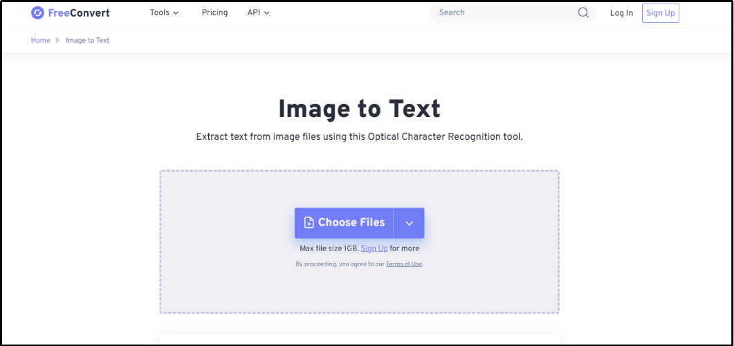 image to text ai tool by free convert