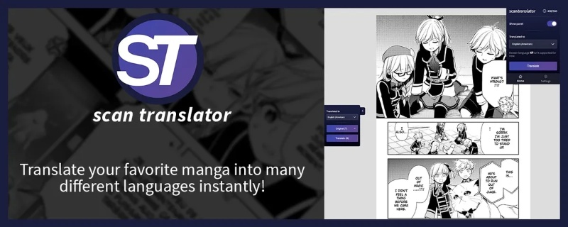 scan translator manga extension chrome