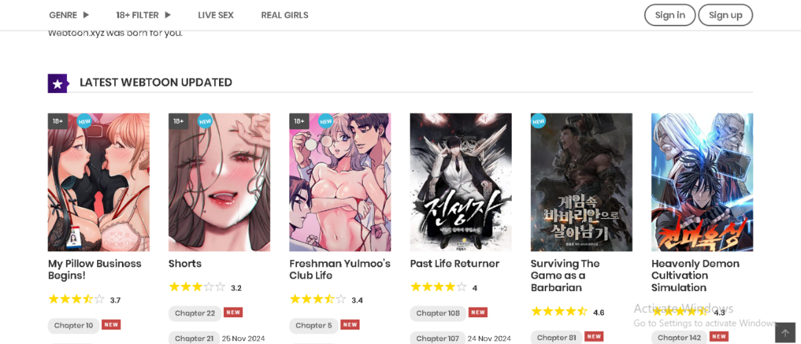 manhwa scans websites - Webtoon XYZ