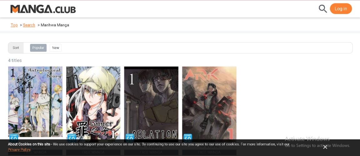 manhwa websites - Manga Club