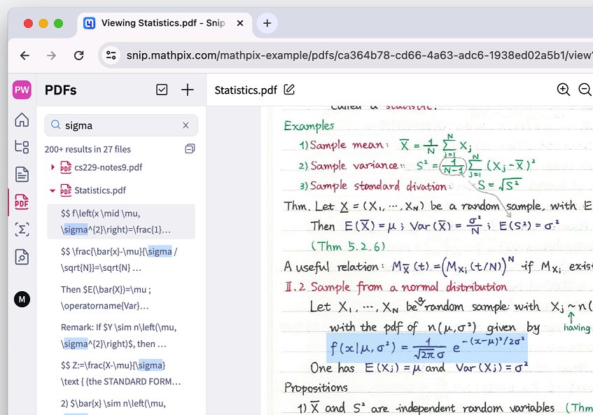 mathpix snip
