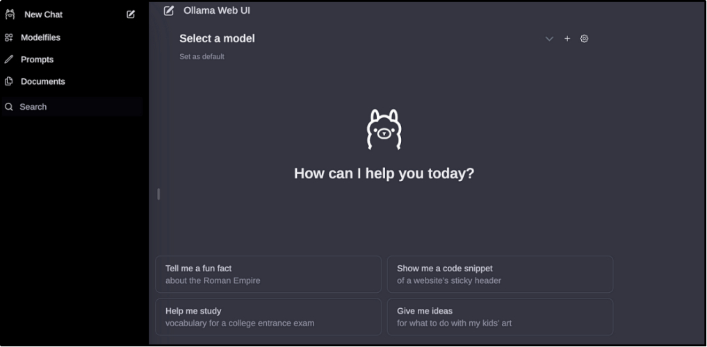 ollama user interface