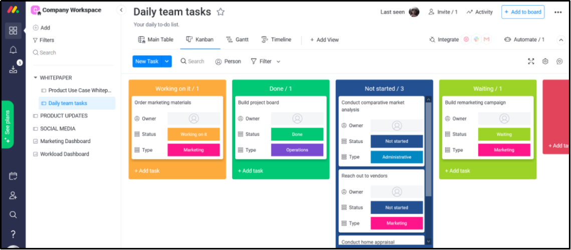 Ollama alternative - monday.com interface