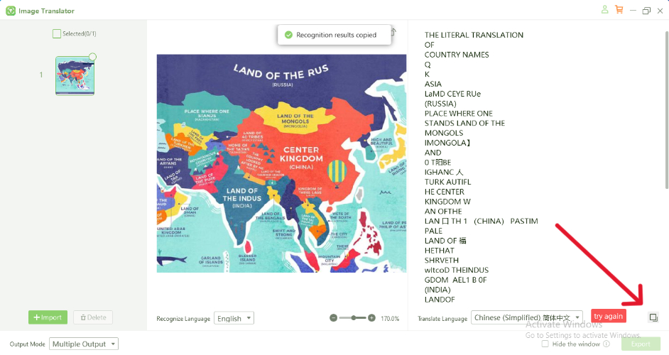 Translate Map and Copy