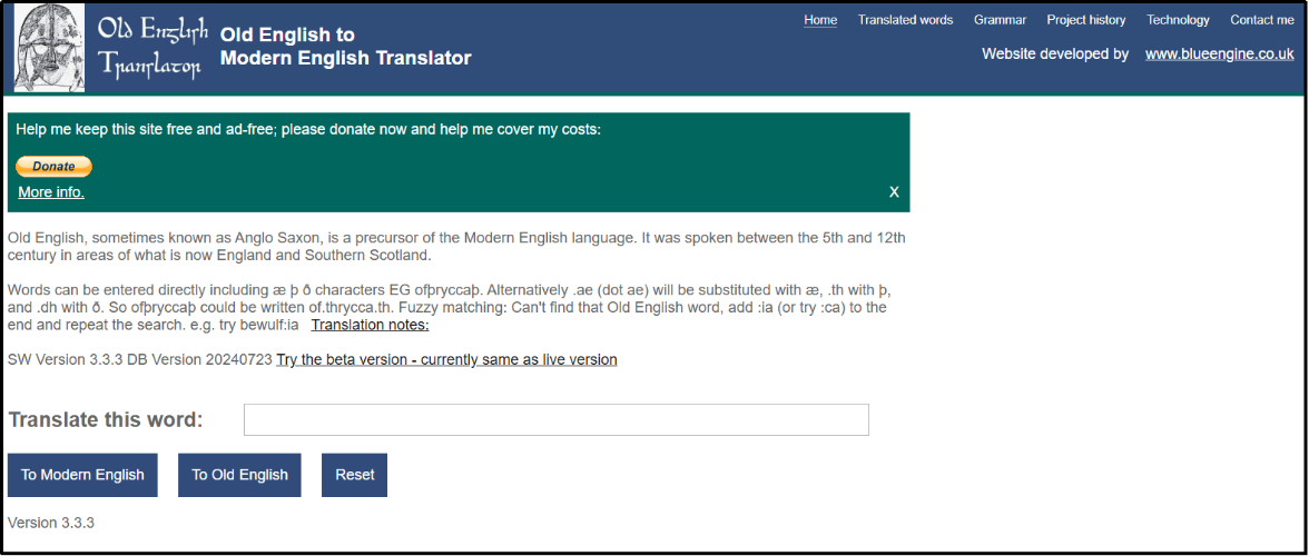 old english online translator