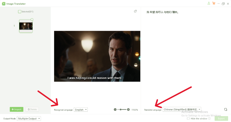 Choose the Target Language