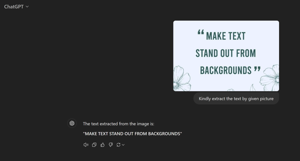 how to use chatgpt to extract text from image