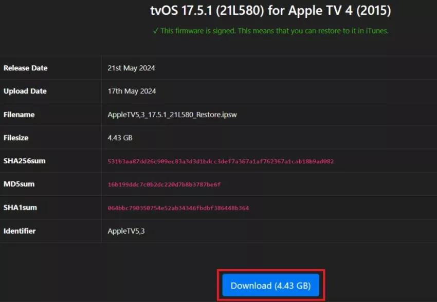 download apple tv ipsw