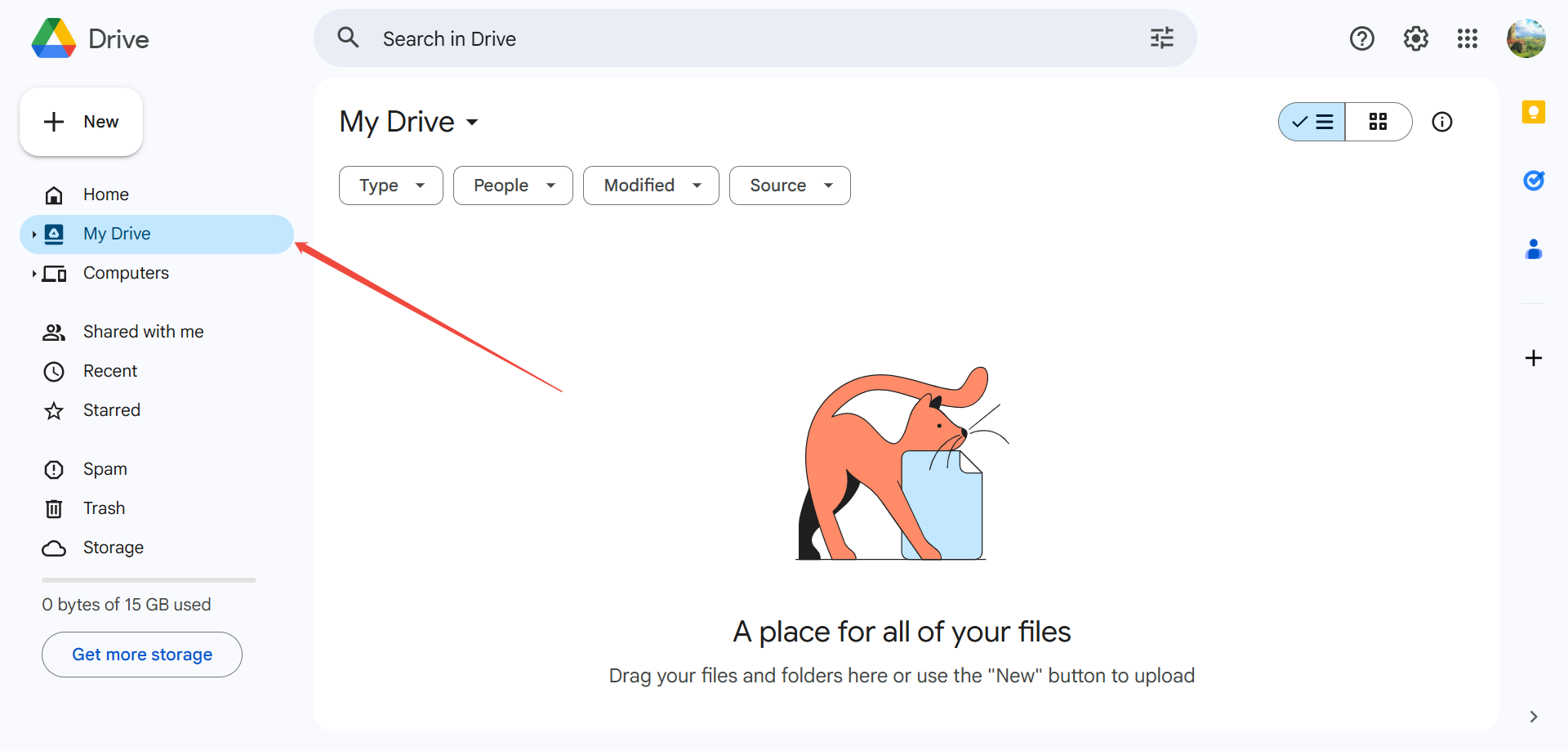 drive sur chromebook