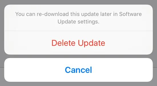 delete ios 26 update
