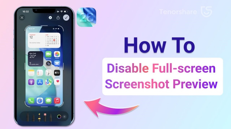 iOS 26 스크린샷 미리보기 끄는 방법
