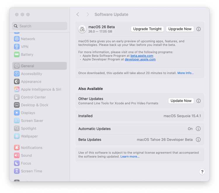 update macos to the latest version