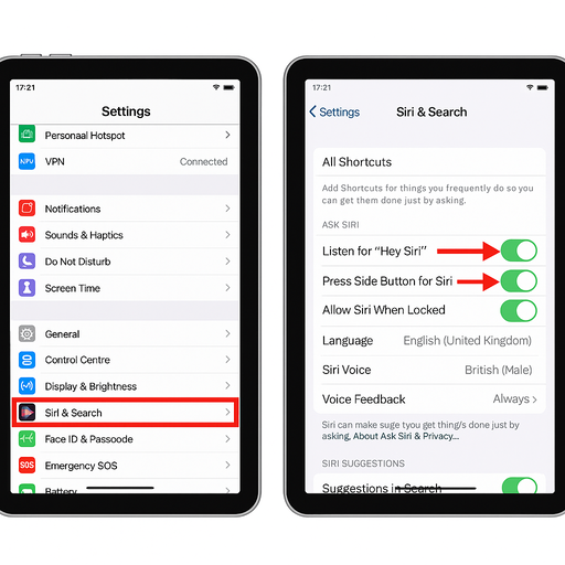 ipad setting