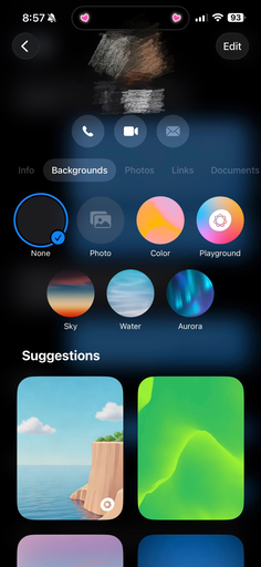 iOS 26에서 아이메시지 배경화면 변경하는 방법