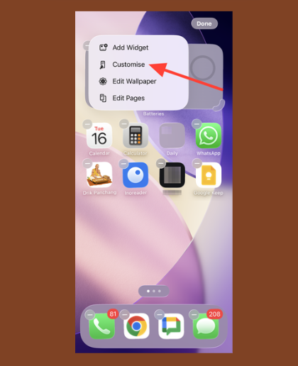 screen customization