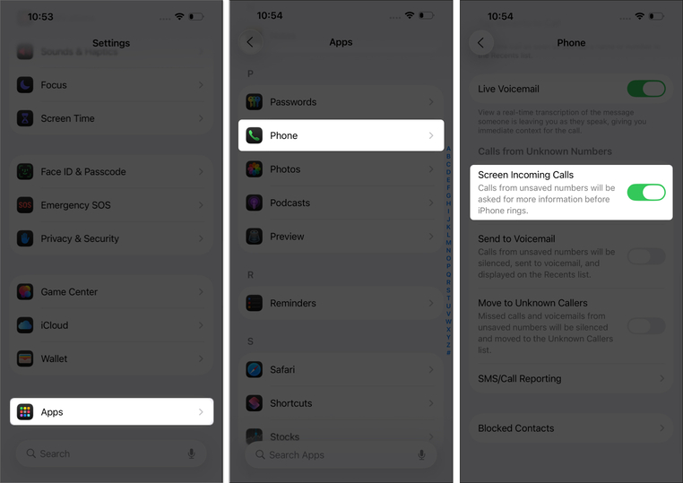 how to open ios 26 call screen