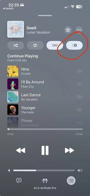toggle ios 26 apple music automix