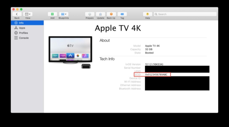iphone ecid numarası
